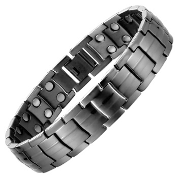 Titanium B007 Gunmetal Magnetic Bracelet