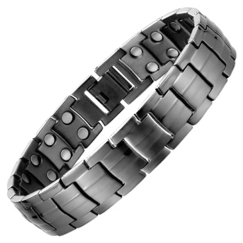 Titanium B007 Gunmetal Magnetic Bracelet