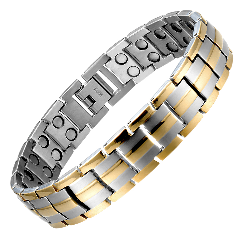 Titanium Two Tone Magnetic Bracelet TD15